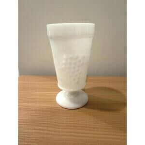 Vintage Anchor Hocking White Milk Glass Goblet